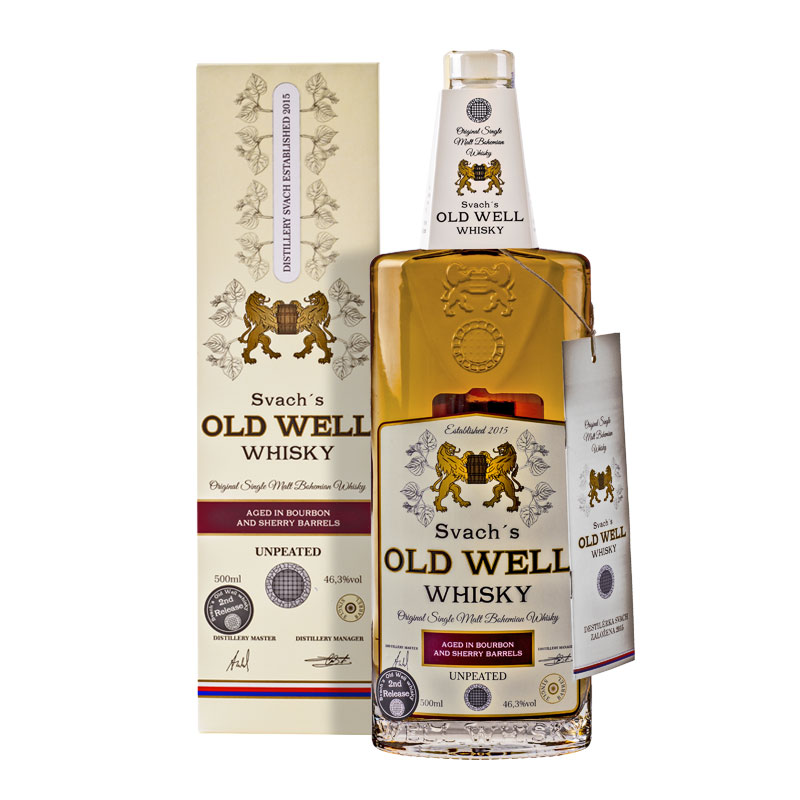 detail Whisky Svach´s Old Well Bourbon a Sherry 46,3% 0,5l