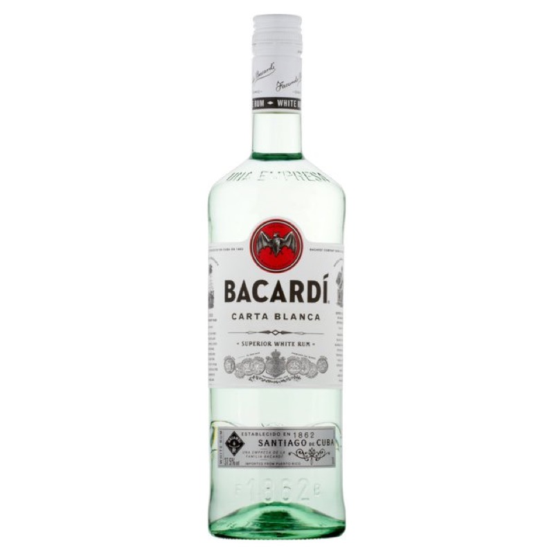 detail Rum Bacardi Carta Blanca 37,5% 1l /Portoriko/