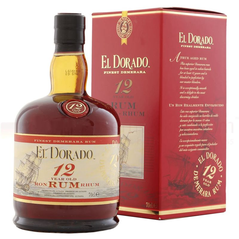 detail Rum El Dorado 12yo 40% 0,7l karton /Guyana/