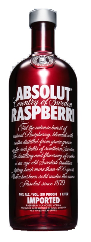 detail Vodka Absolut Raspberry 38% 1l