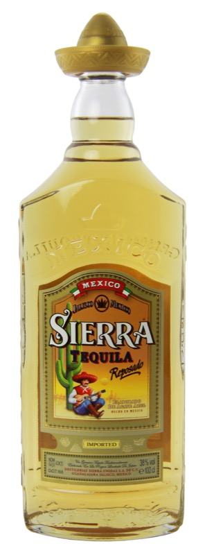 detail Tequila Sierra Gold 38% 1l