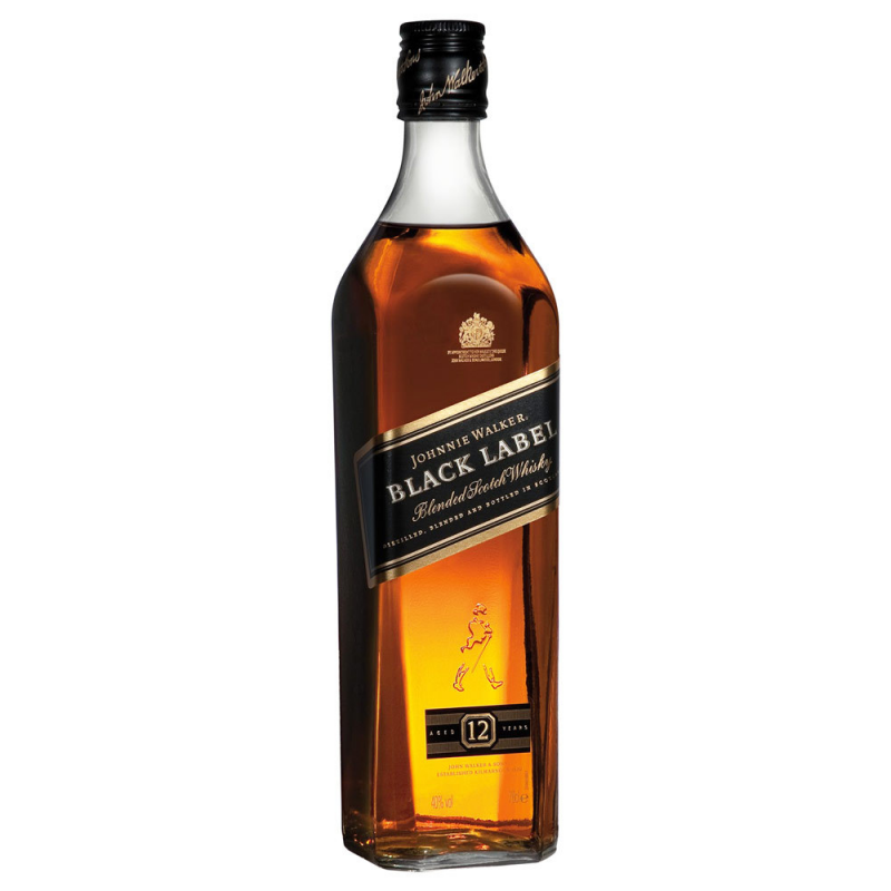 detail Whisky Johnnie Walker Black Label 12yo 40% 1l