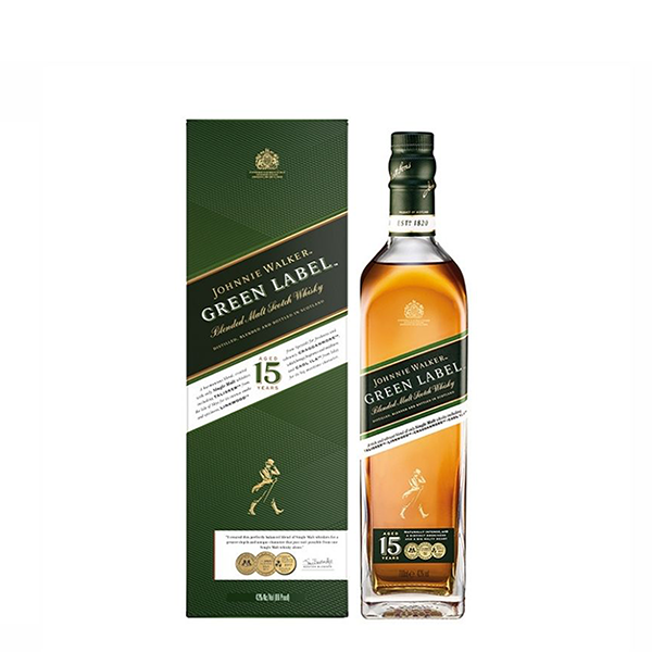 detail Whisky Johnnie Walker Green Label 43% 0,7l