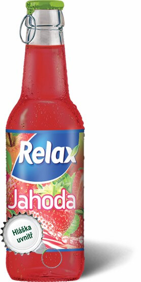 detail Relax jahoda 0,25l sklo / 24ks / x 24 ks