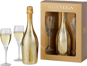 Bottega Gold Brut 11% 0,75l + 2 skleničky