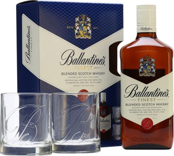 detail Whisky Ballantine´s 40% 0,7l + 2 skleničky