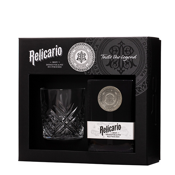 detail Relicario Ron Dominicano Supremo 40% 0,7l + sklenička