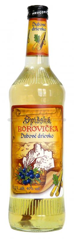 detail Spišská borovička dubové drievko 38% 0,7l