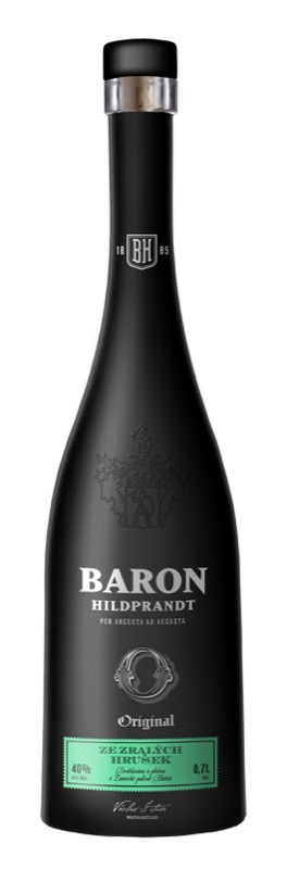 detail Baron Hildprandt ze zralých hrušek 40% 0,7l