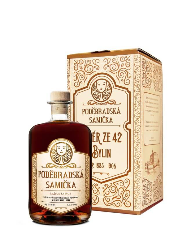 detail Poděbradská samička 35% 0,2l dárková krabička