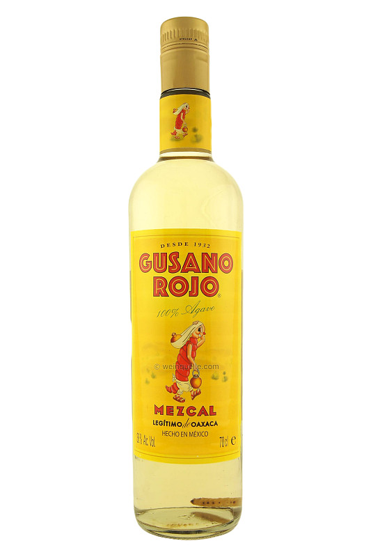 detail Mezcal Gusano Rojo 38% 0,7l